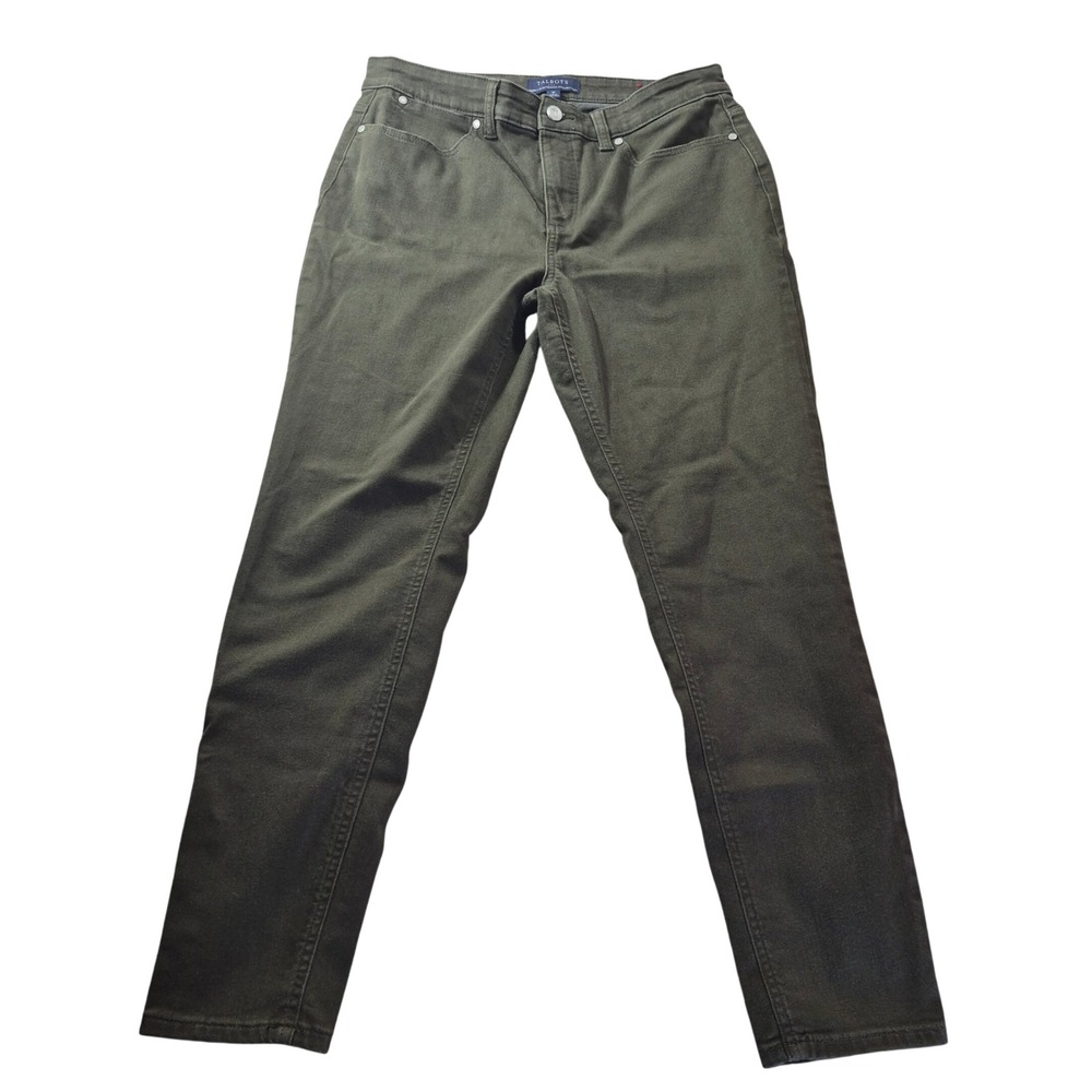 Talbots Simply Flattering Jegging BD5487 Womens 12 Olive Green Slim Stretch Pant